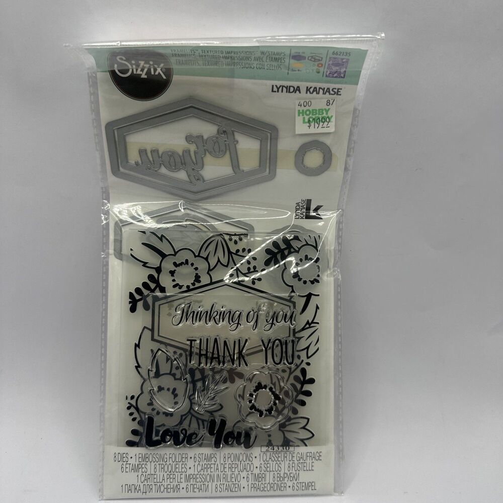 Flowery Greetings Framelits Sizzix dies embossing folder and stamp Set